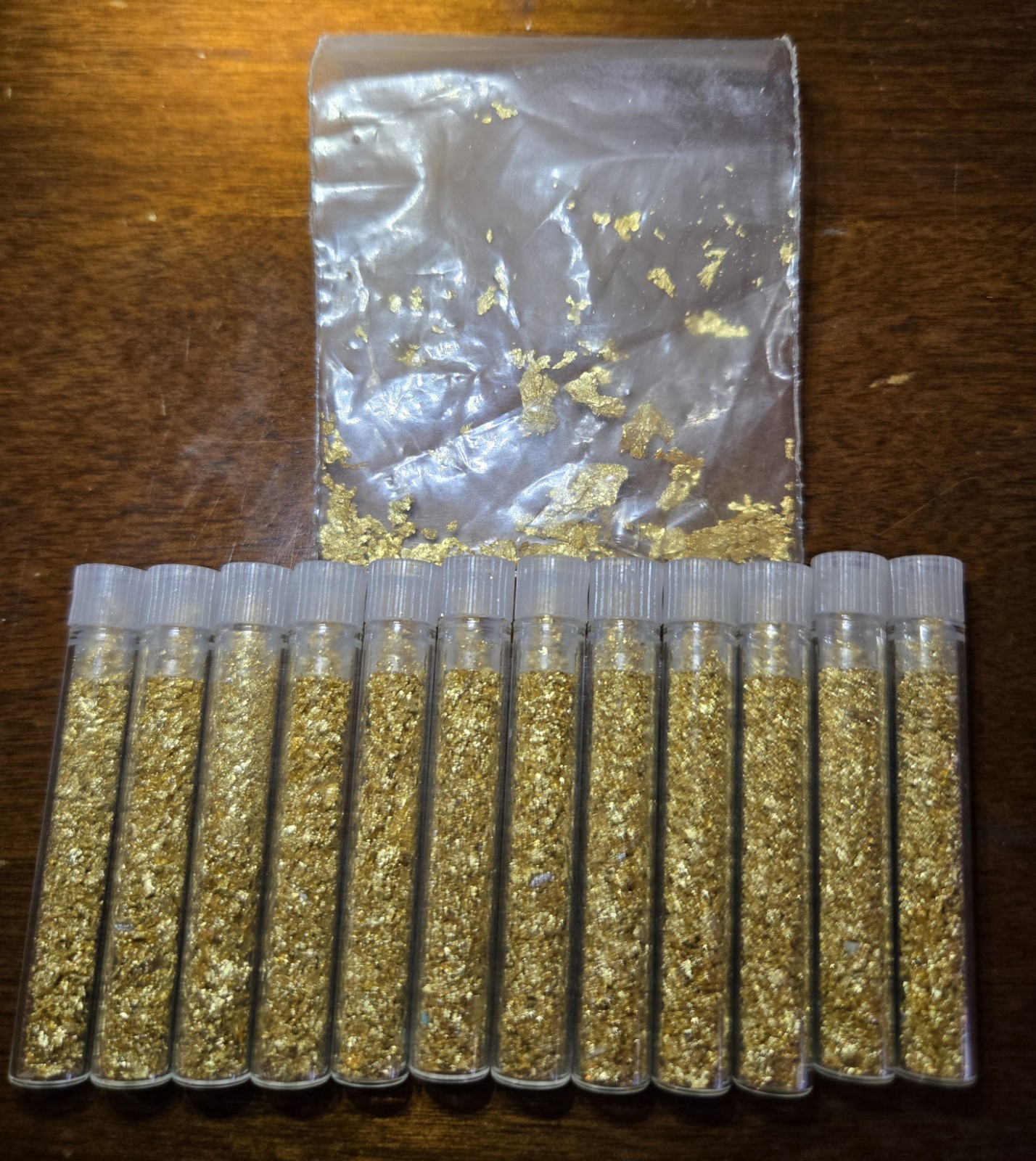 12 Viles Of 24k Gold Flakes