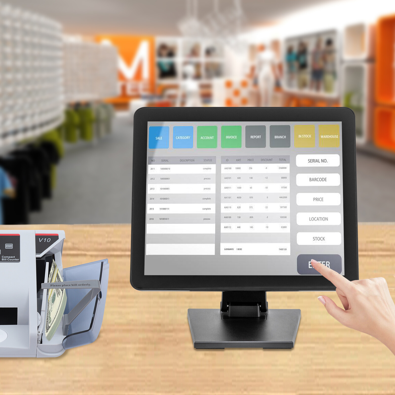 Retail POS Monitor For Cash Register Express Complete Point of Sale System PC