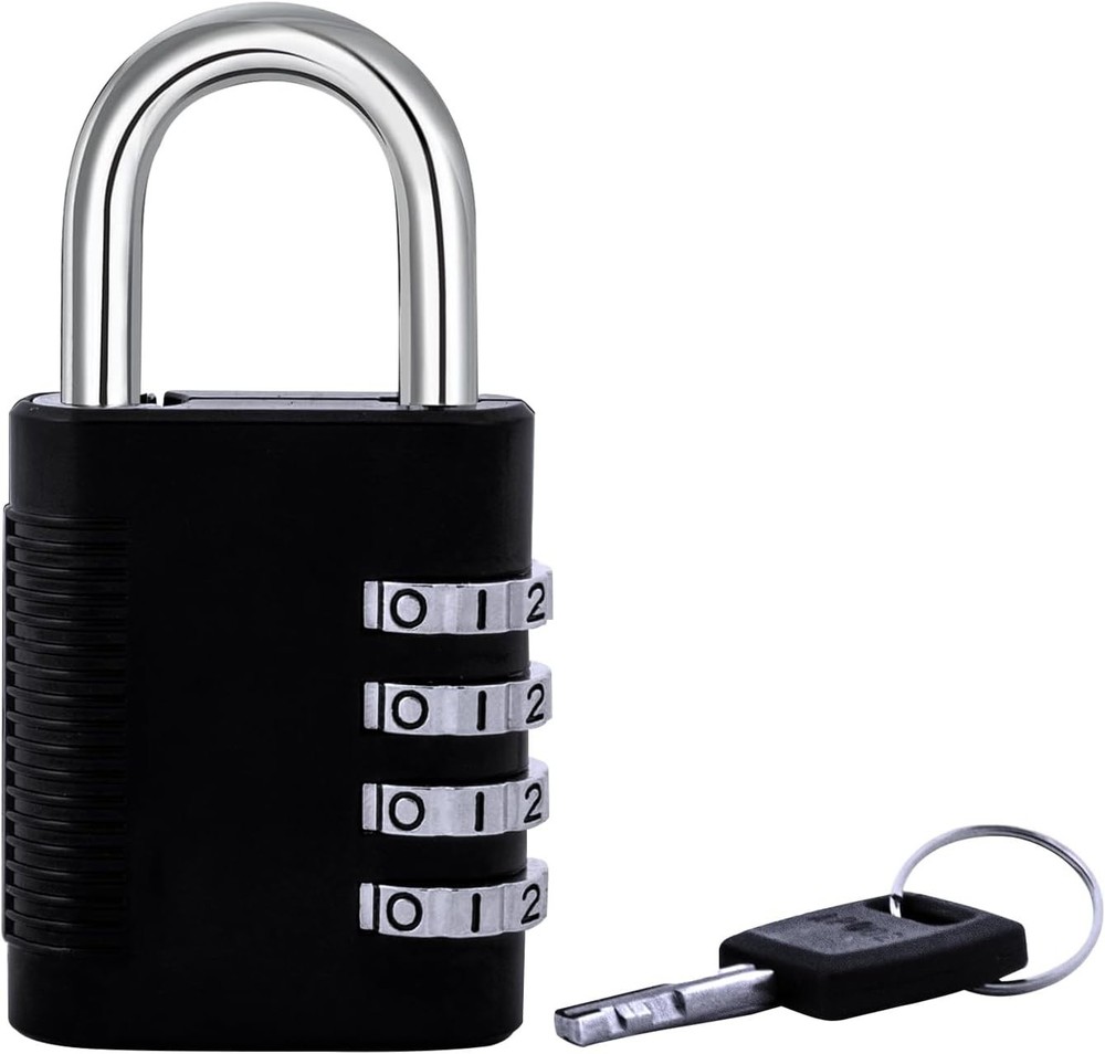 SX-575 4-Dial Combination Disc Padlock, High Security Combination Lock, Indoo...