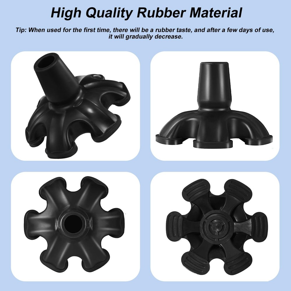 2 Pack Cane Tips for Stability, 3/4 inch Non-Slip Replacement Tip, Self...