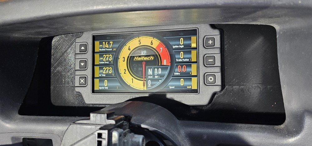 Haltech iC7 Dash Mount For 87-93 Foxbody Mustang.
