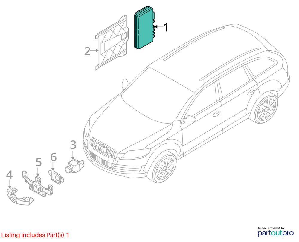 SURROUND VIEW CAMERA CONTROL MODULE ASSEMBLY OEM 97K 2013-2015 AUDI Q7 4L