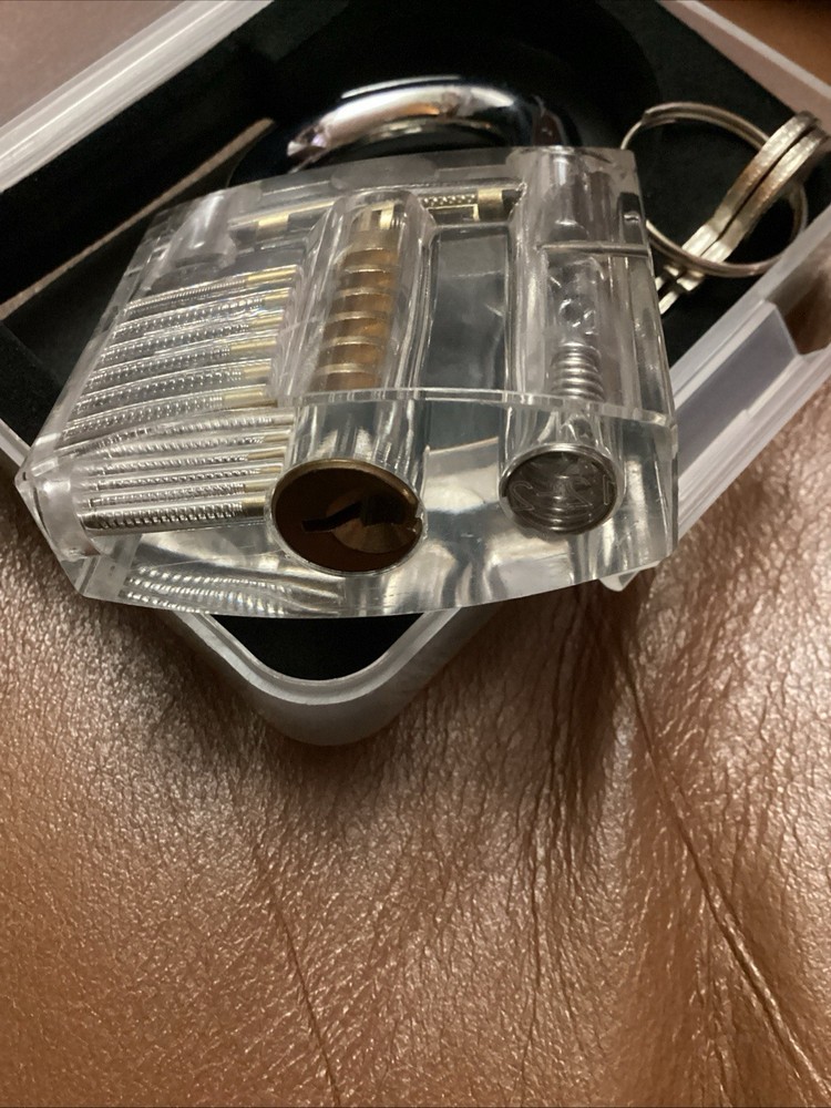 See Thru Working Padlock Heavy Plastic