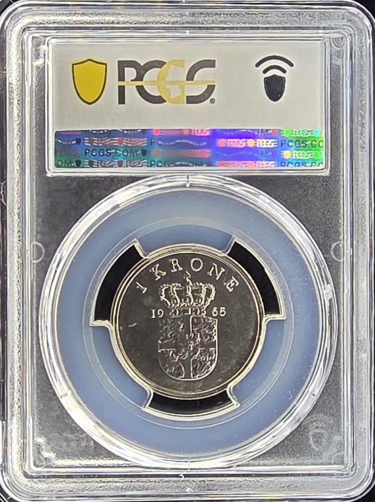 1965 Denmark Frederik IX Krone | PCGS MS62
