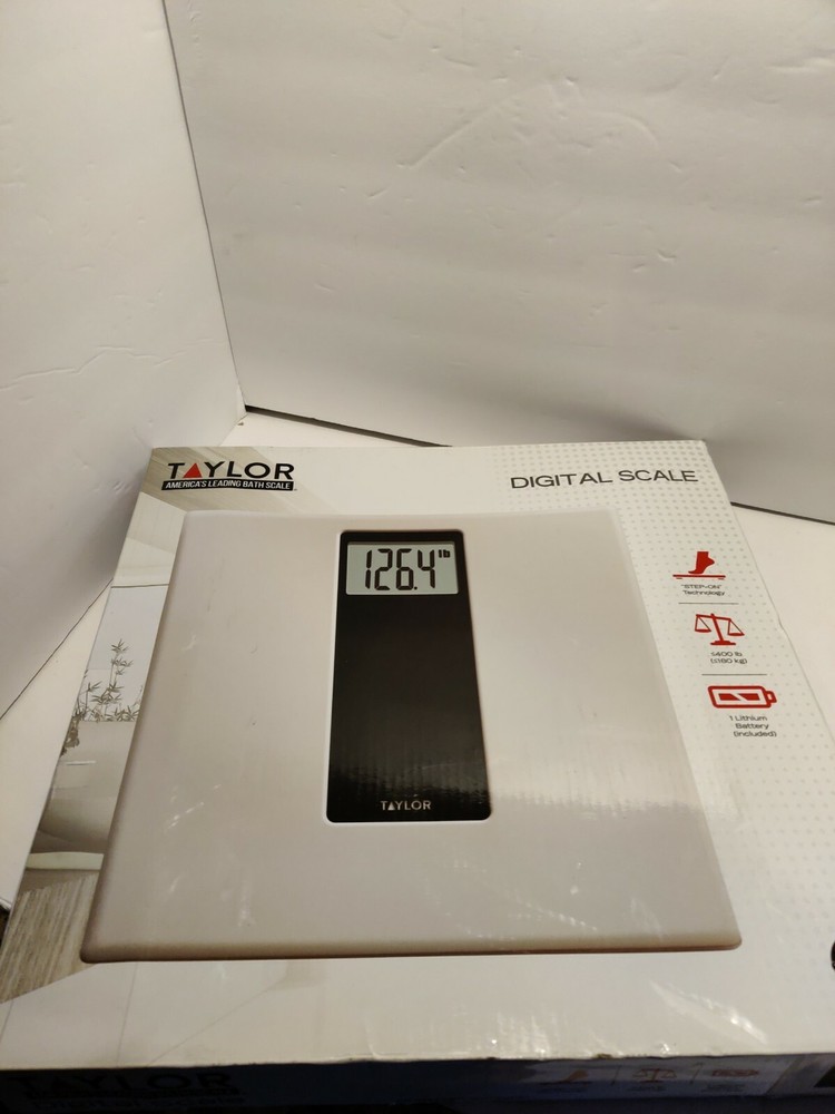 Digital Bathroom Scale White/Black - Taylor