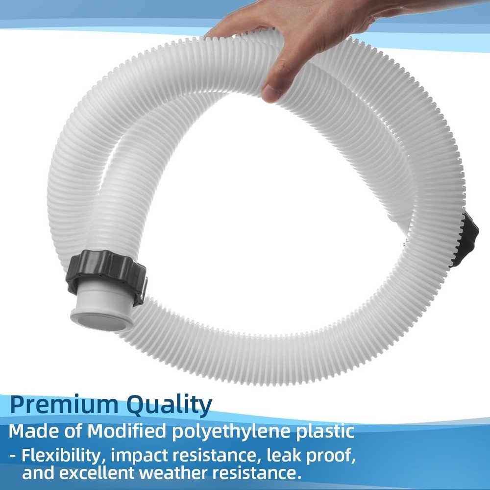 2Pack For Intex 1.5" Diameter Accessory Pool Pump Replacement Hose - 59" Long