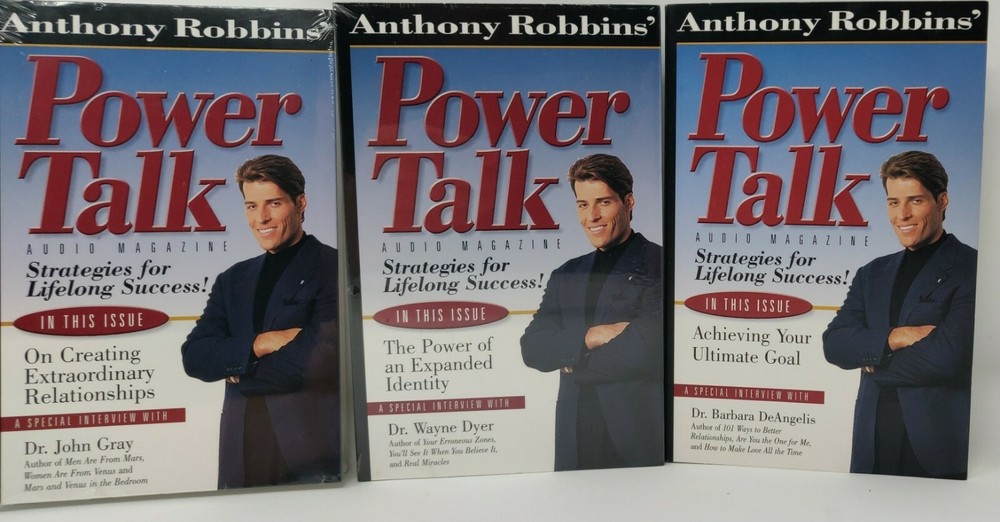 Tony Robbins Power Talk Audio Magazine On Cassette 3 Volumes 2 Sealed Anthony