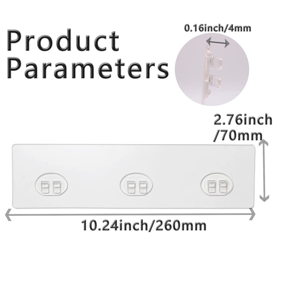 4 Pack Shower Caddy Adhesive for Replacement, Strong Transparent Adhesive for...
