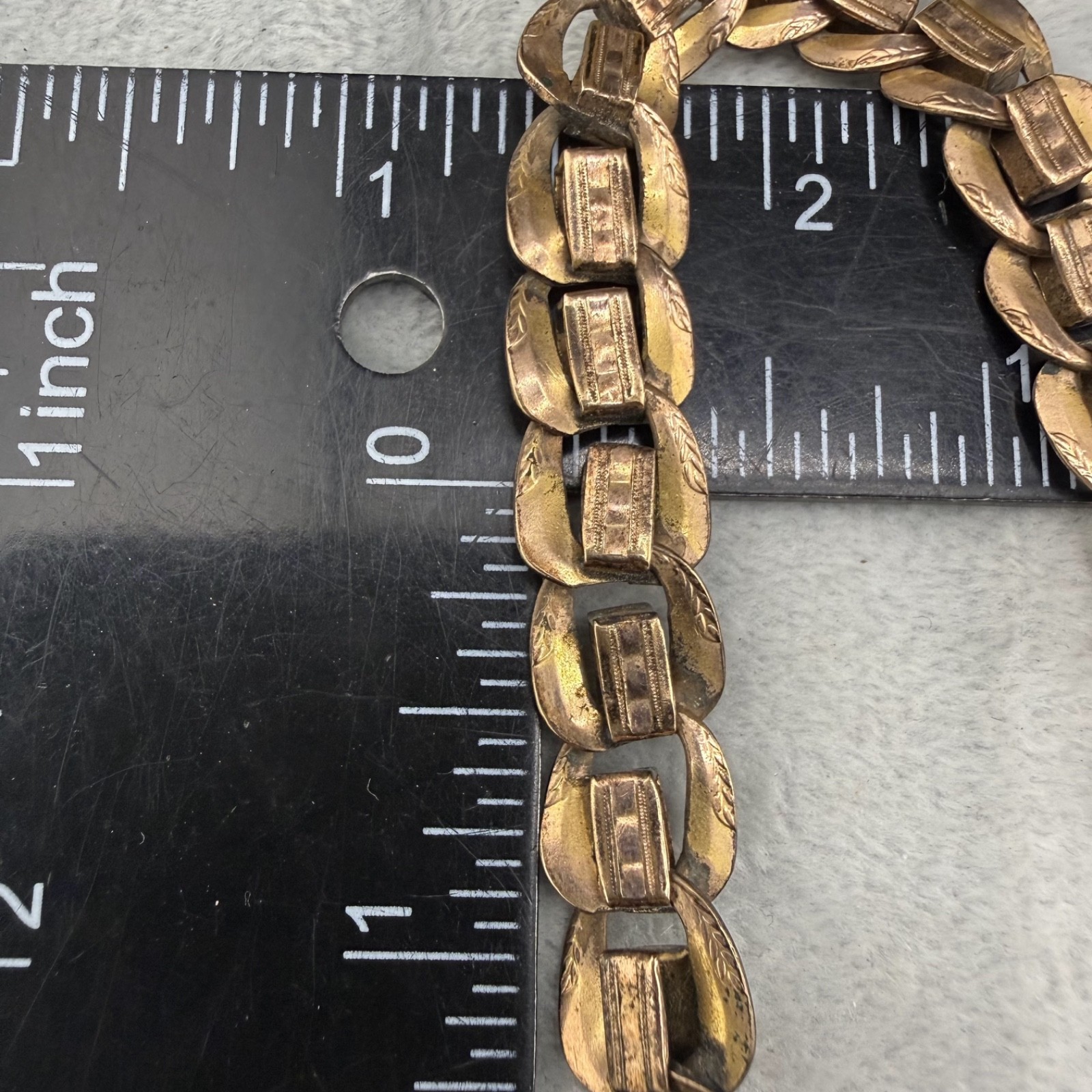 Antique KJ Kolmar Jourdan Pocket Watch Chain Double Fancy Bar Filigree 9.5"