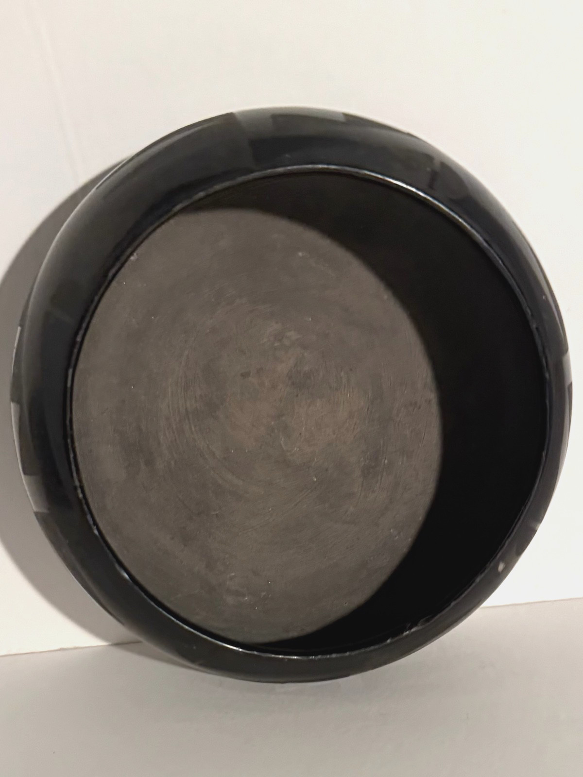 MARIA MARTINEZ (1887-1980), CLASSIC “MARIE” BLACK-ON-BLACK 9” POTTERY BOWL