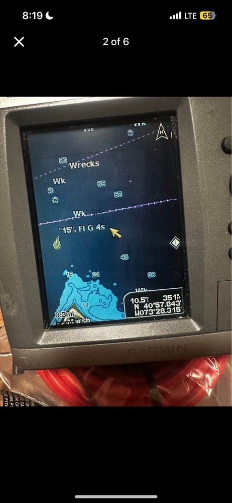 Garmin GPSMAP 521 Chartplotter Fishfinder w/ Mount, Cable, Cover & Chart Card