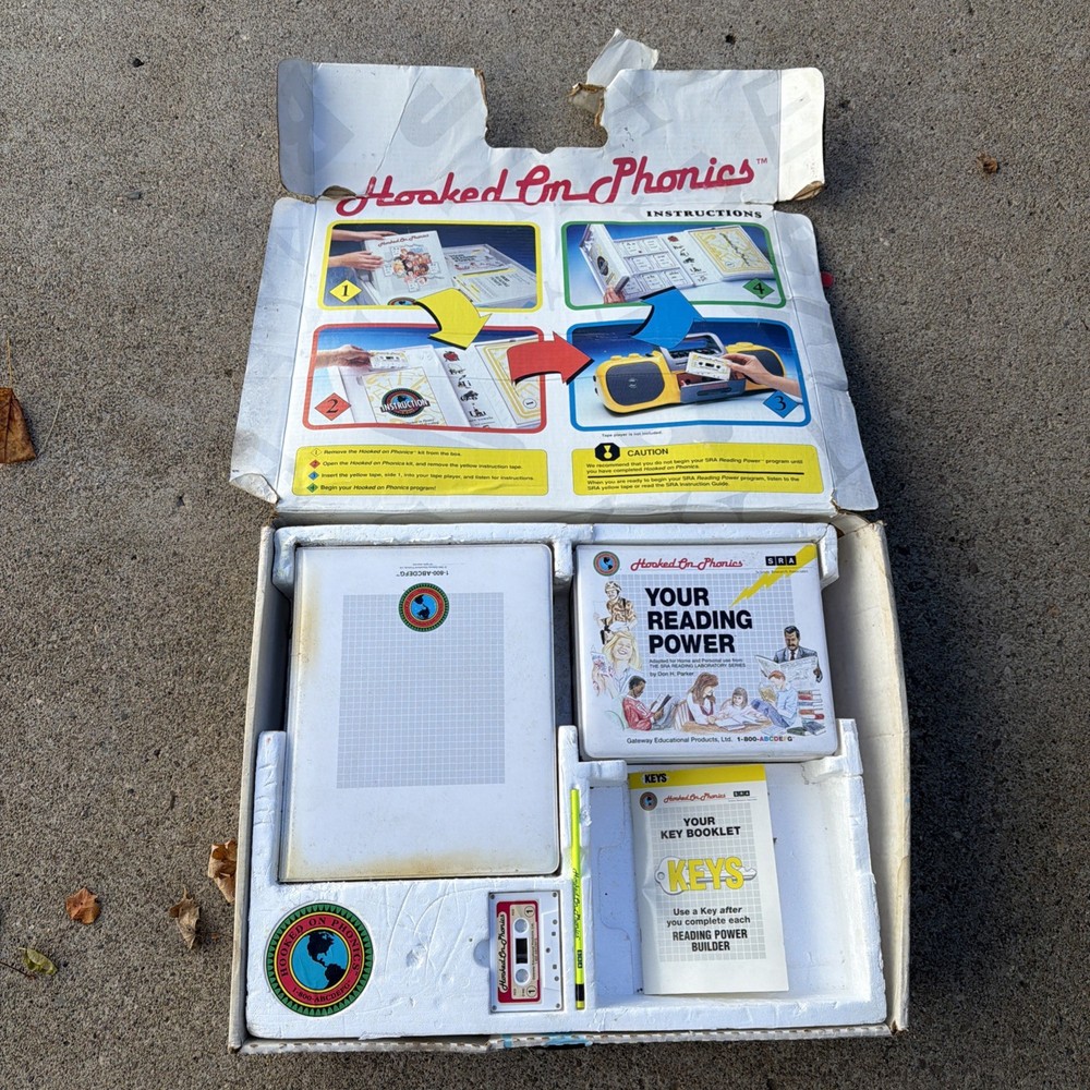 1993 SRA Hooked on Phonics Reading Power Boxed Set Mostly Complete