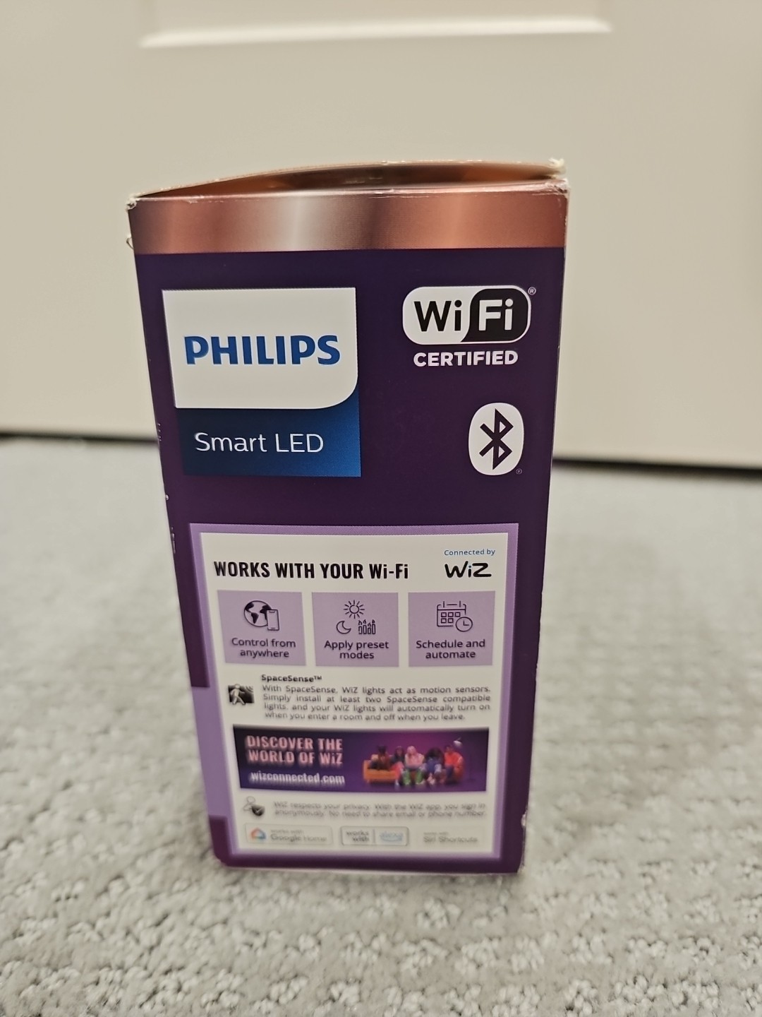 2 PACK Philips Wiz LED Wi-Fi Smart Bulb Full Color 60W REPLACEMENT 2 BULBS LB27