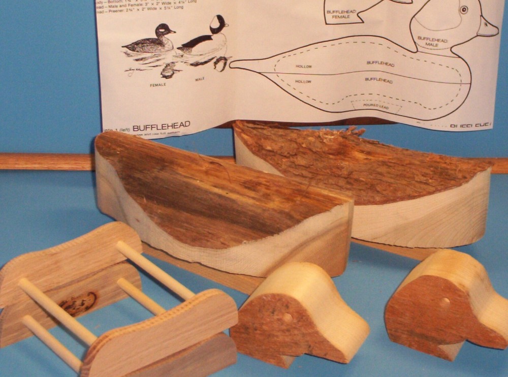 Bufflehead Cedar Wood Carving Blocks