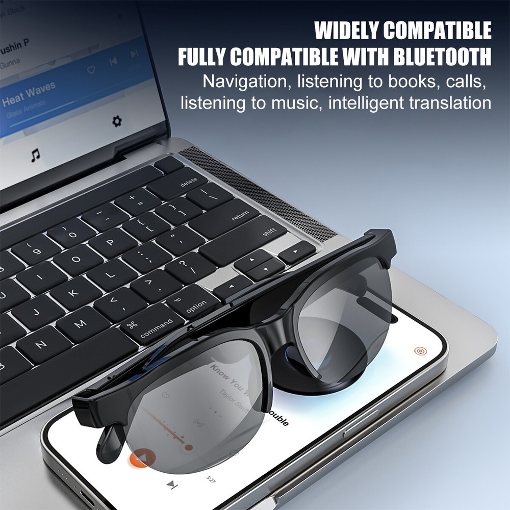 Wireless AI Language Smart Translator Glasses Headset 144+ Languages Translation