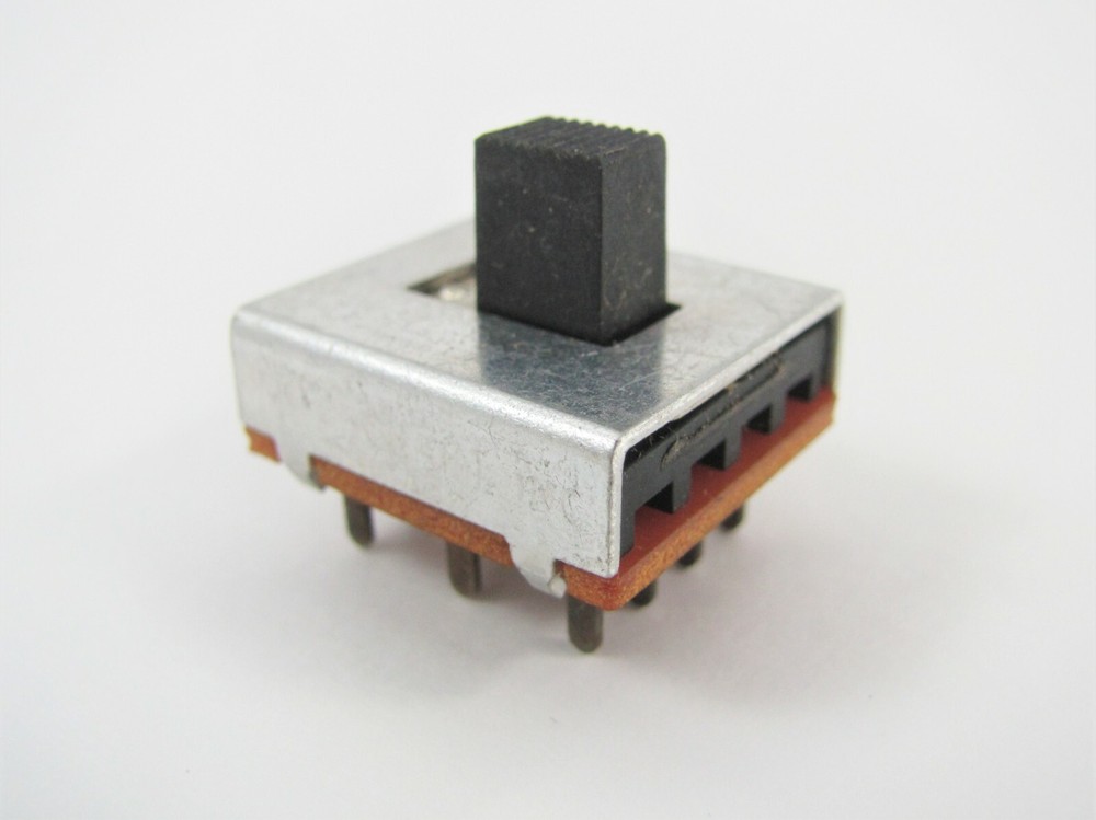 On On - 4PDT PC Mount Slide Switch - Locking - 3A 125V - Switchcraft 11L-1007