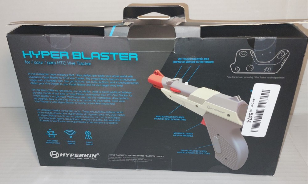 HYPERKIN Hyper Blaster for HTC Vive Tracker M07282 VR Virtual Reality Gun Pistol