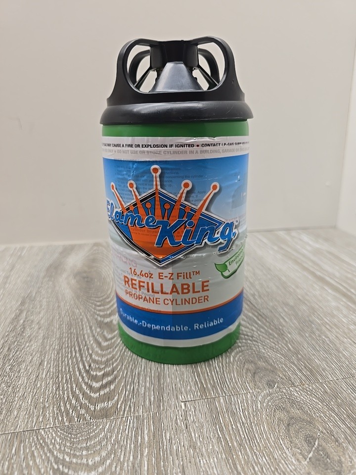Flame King Refillable 1 Lb Empty Propane Cylinder Tank Reusable EMPTY
