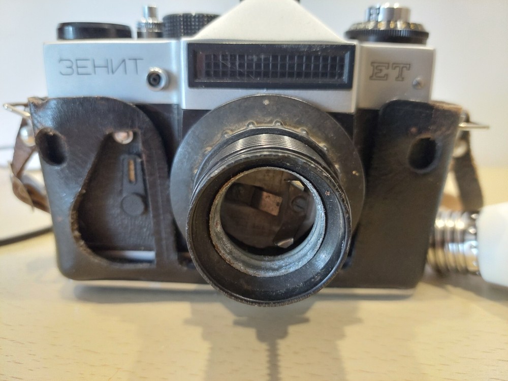 Soviet handmade Zenit camera Lamp. Works. USSR Light fixture