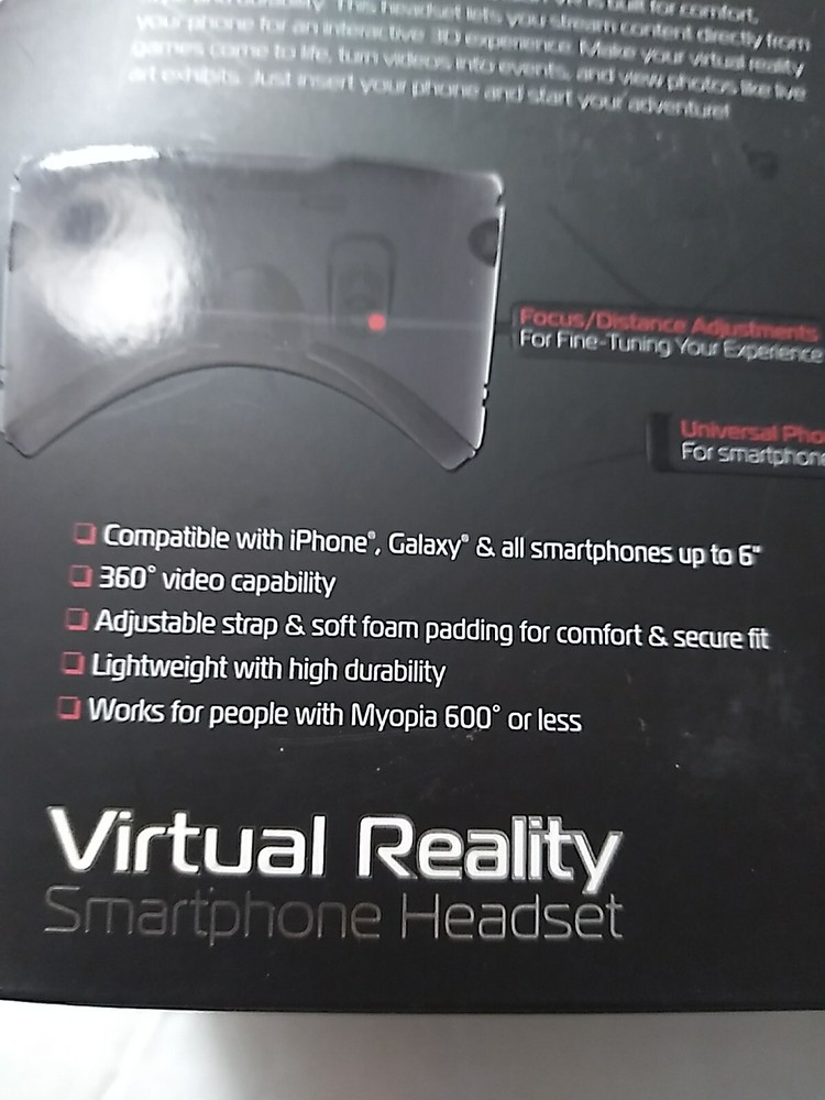 Tzumi Dream Vision Virtual Reality Smartphone Headset New Open Box