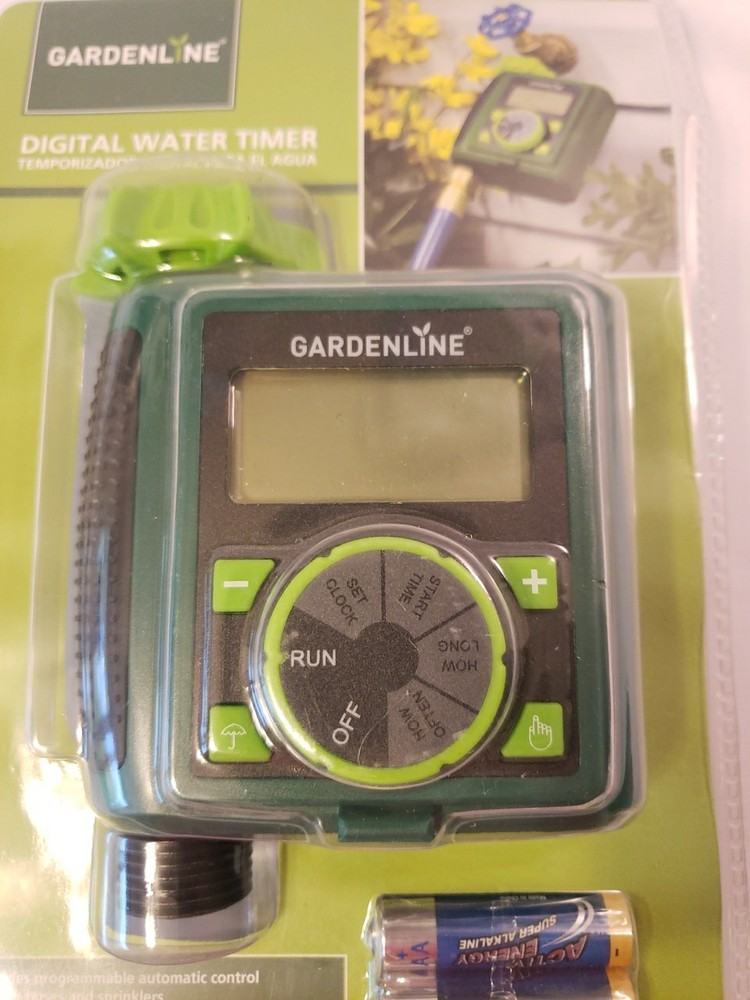 GardenLine Digital Water Timer Battery Operated Programmable Automatic