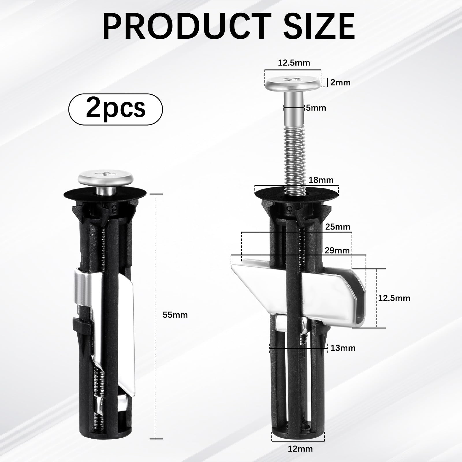 2Pcs Toilet Seat Screws Kit, Heavy Duty Stainless Steel Toilets Bolts Toilets...