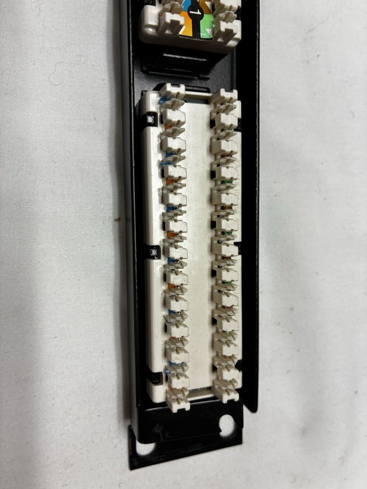 24 Port 110 Punchdown Patch Panel 1U Rack Mount T568A/B Network Ethernet
