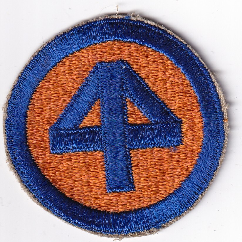 44th Infantry Division patch US Army real WWII make