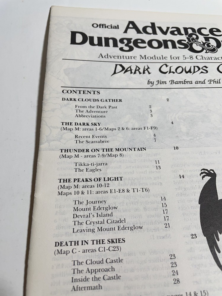 Dark Clouds Gather Advanced Dungeons And Dragons Module UK7 9151 1985 TSR