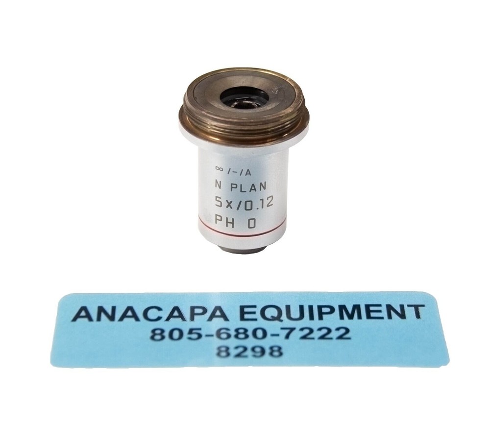 Leica N Plan 5X/0.12 ∞/-/A PH 0 Phase Contrast Microscope Objective 506090 -
