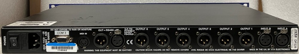 XTA Electronics DP226 Speaker Management System DSP Based Audio Processor
