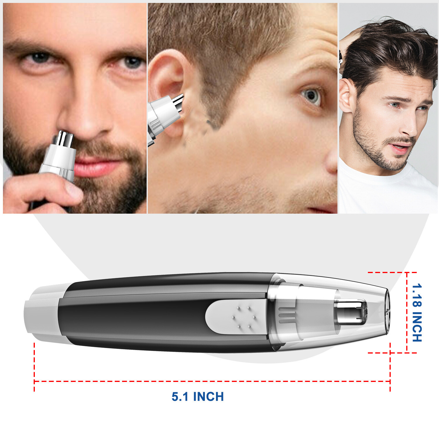 Electric Nose Hair Trimmer Shaver Ear Face Eyebrow Mustache Beard Shaver Clipper