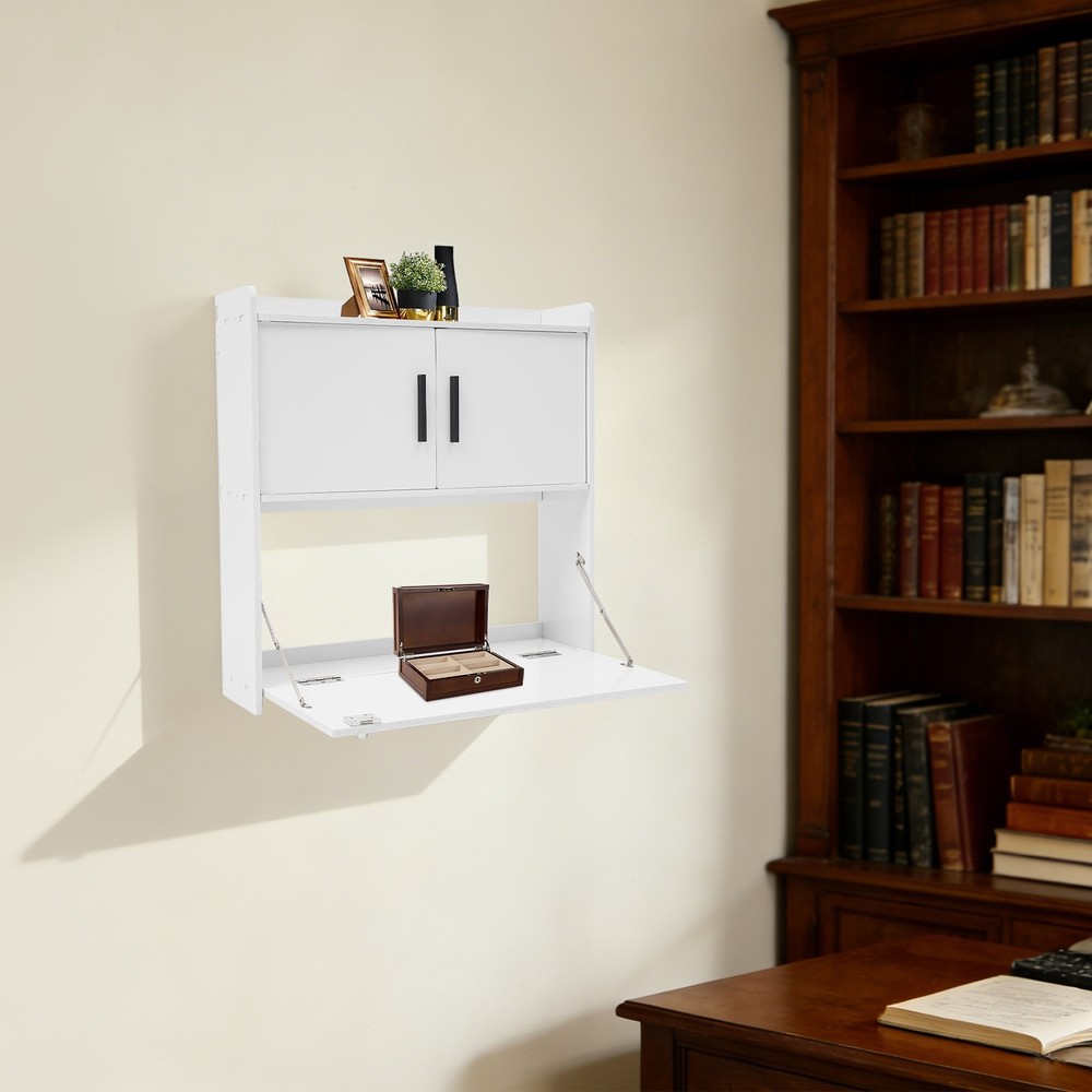 Wall Mounted Desk Cabinet Multifunctional Fold Down Laptop Table Folding Table