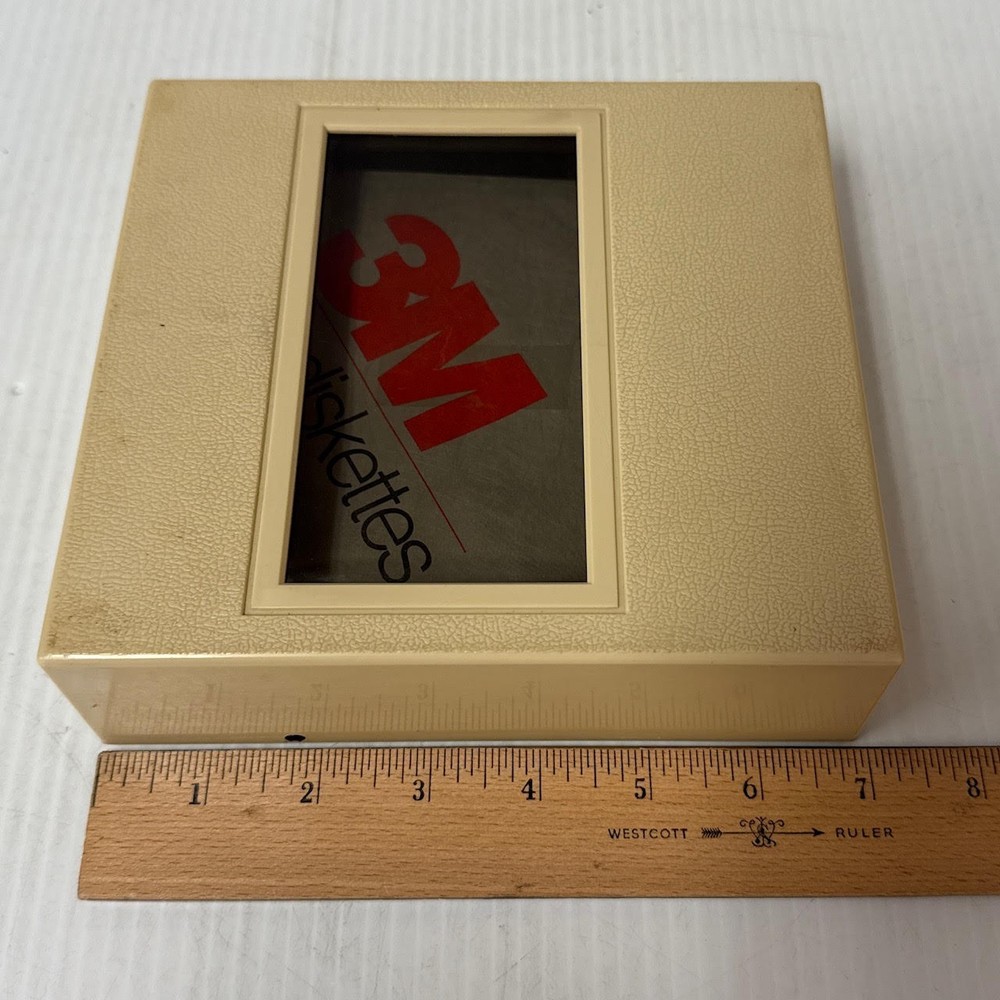 3M 5 1/4 Inch Floppy Disk Flip N Stack Storage Case Box Stackable With 12 Disks