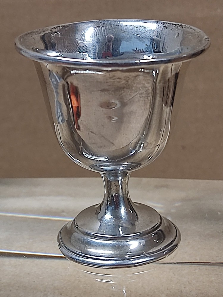 Antique Sterling Silver Egg Cup , Birmingham, William Devenport