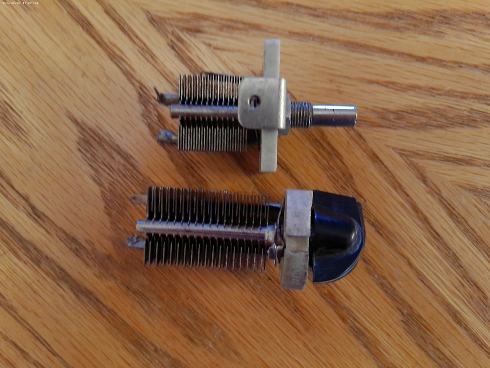 Two Used Variable Capacitors Tested Good 100 & 110pf