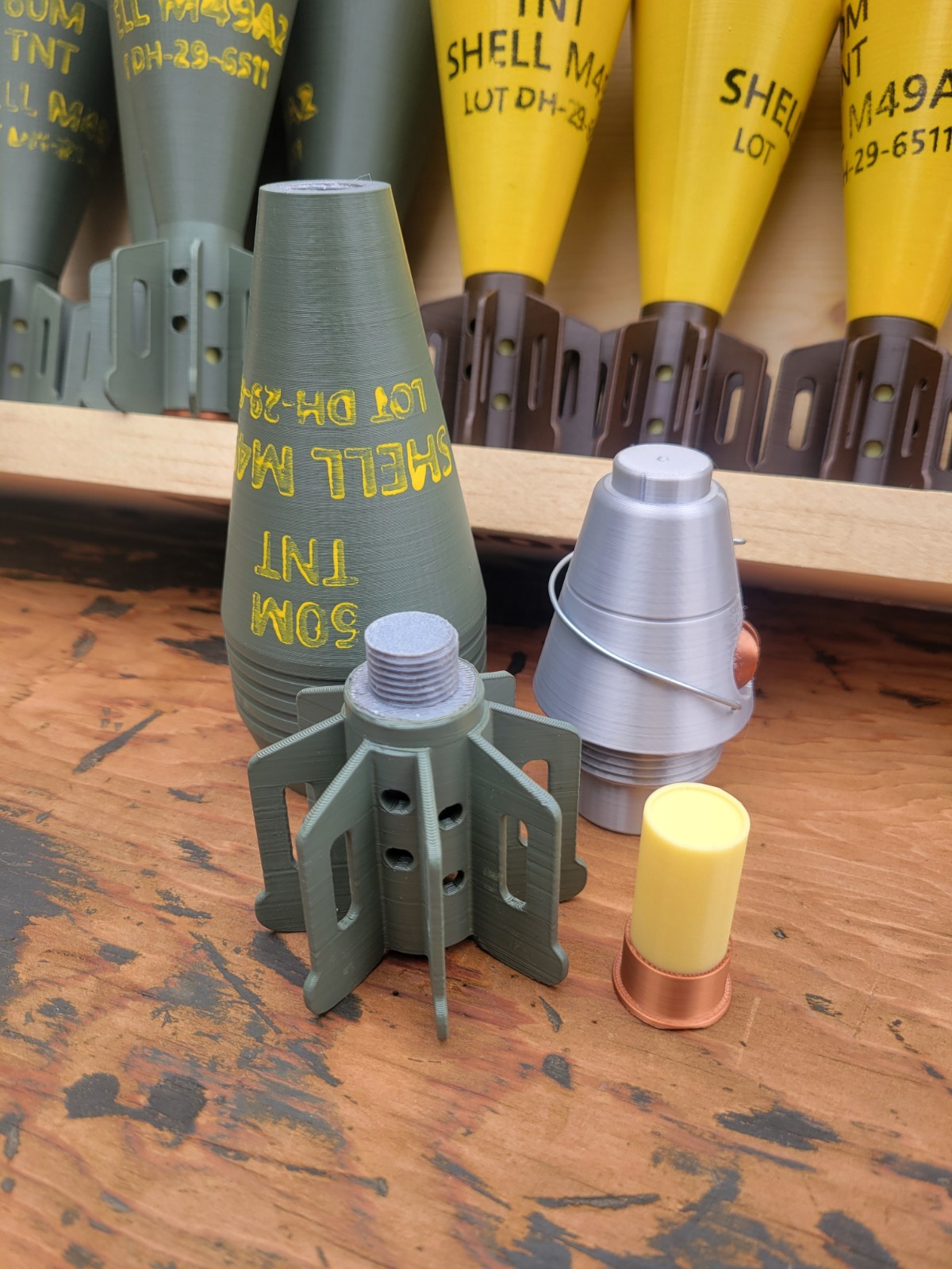 60mm US M49A2 Shell 3d Replica