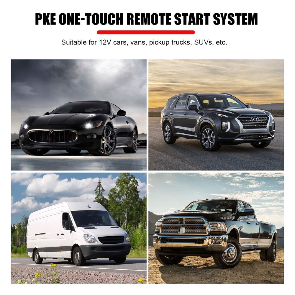 Remote Car Keyless Entry Engine Start Alarm System Push Button Starter Stop App