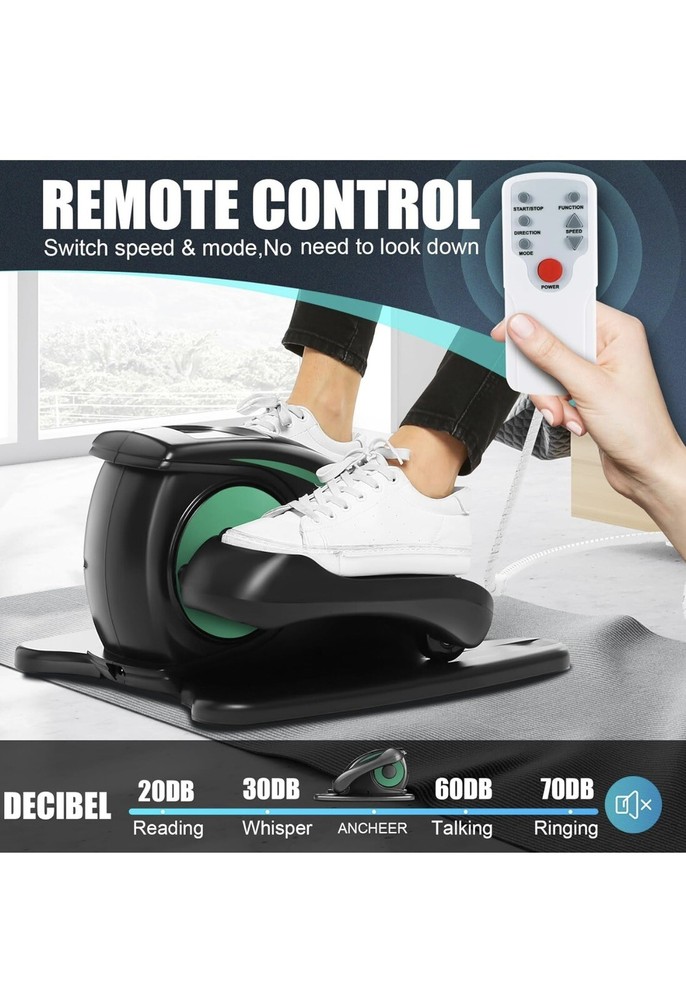 ANCHEER Under Desk Elliptical Machine Electric Seated Pedal Exerciser Mini