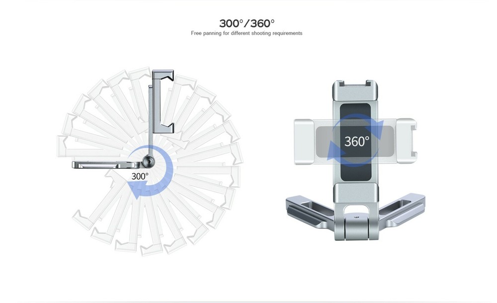 【US Dealer】Leofoto PS-2 Multi-Functional Foldable Cellphone Stand (Silver)