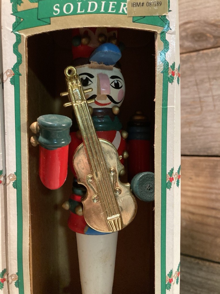 VTG NOS WOODEN NUTCRACKERS WITH INSTRUMENT’S ECKERD’S 9”