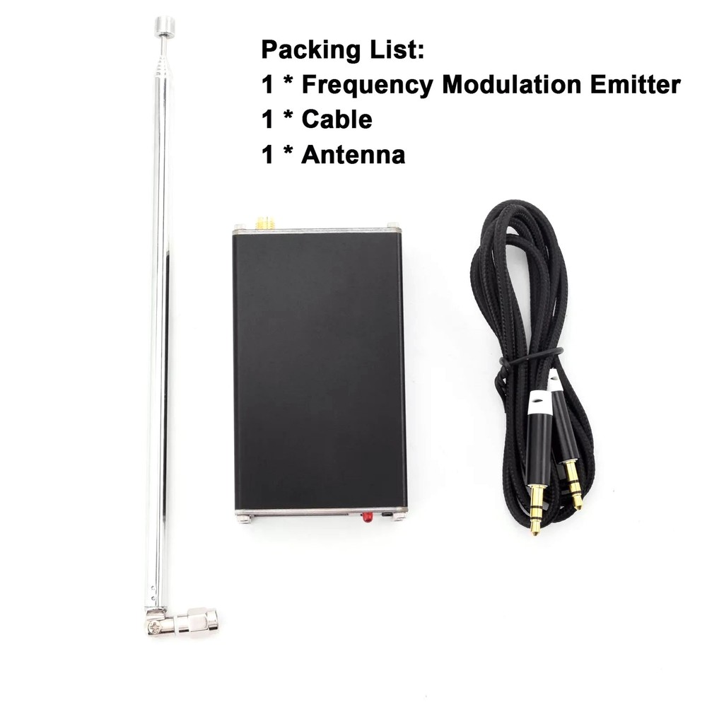 5V 0.5W FM Transmitter 76MHz-108MHz LCD Display Stereo Audio Antenna FM-D5W2