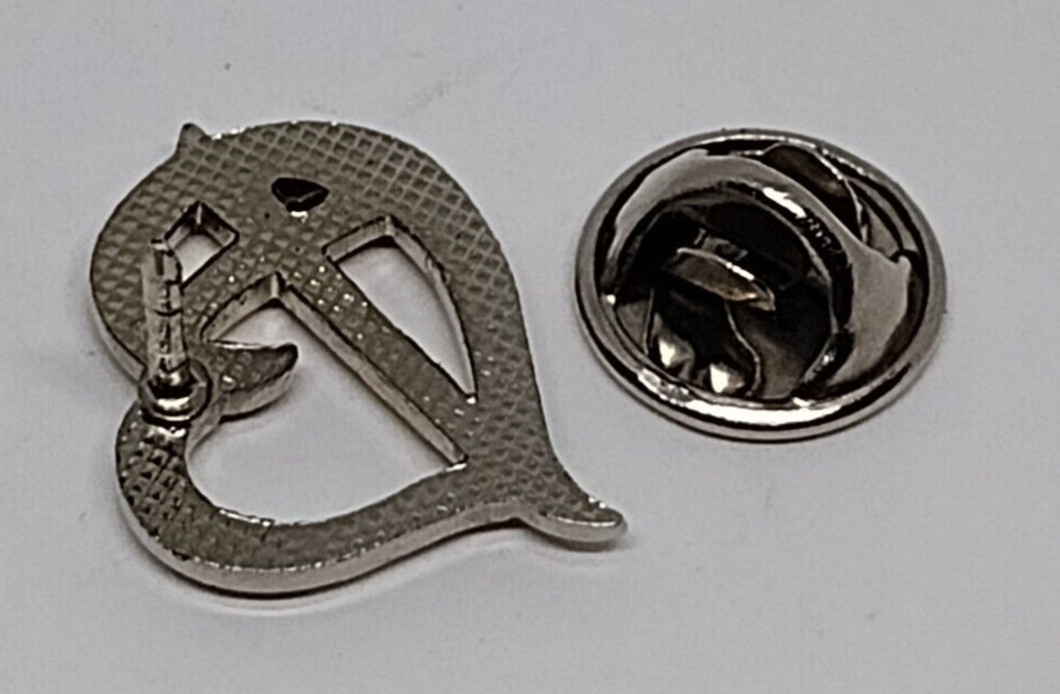 Open Heart Religious Cross Lapel Pin