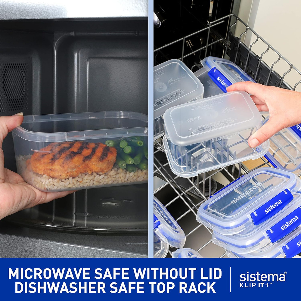 KLIP IT plus Food Storage Containers | 7.5 L Rectangle | Stackable & Airtight Fr