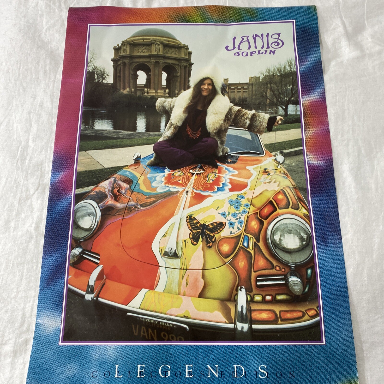 Vintage Janis Joplin Rock Legend Poster Sony 1995 Collectible