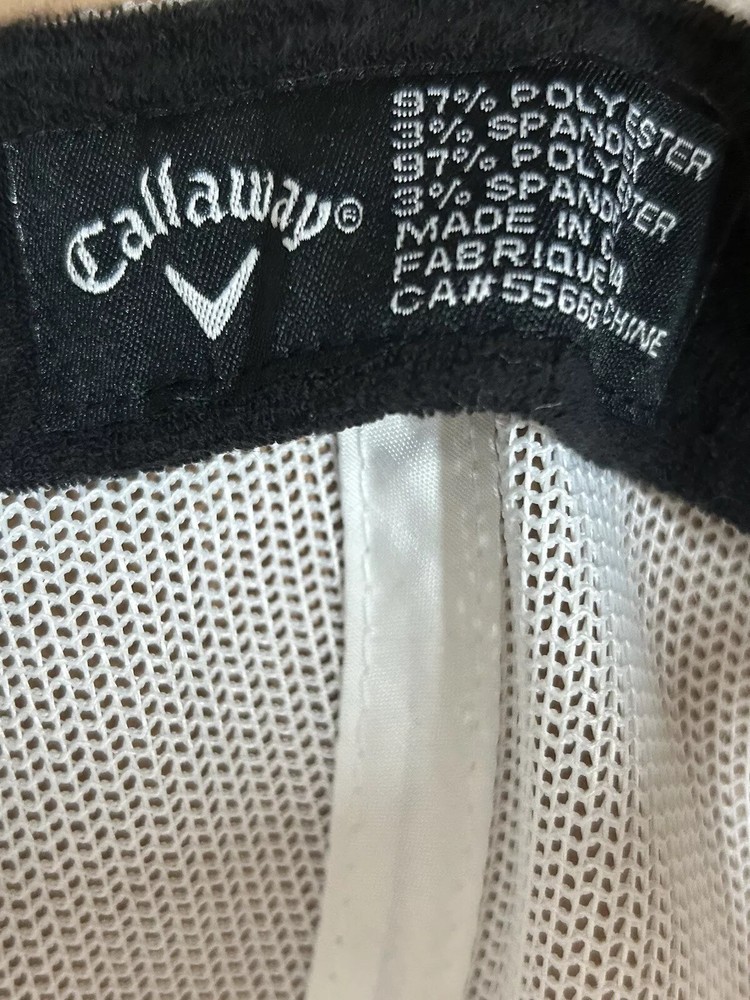 Callaway Golf Hat Cap Strap Back Designed In Carlsbad, CA Trucker Mesh White