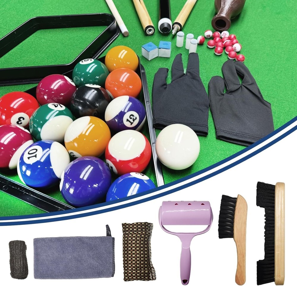 95pcs Pool Table Accessories Pool Set,Pool Balls Billiard Set with Triangle a...