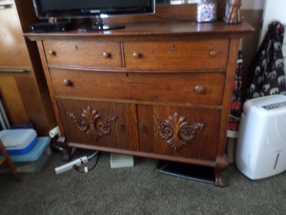 Antique Tiger Oak Sideboard Buffet Just Beautiful