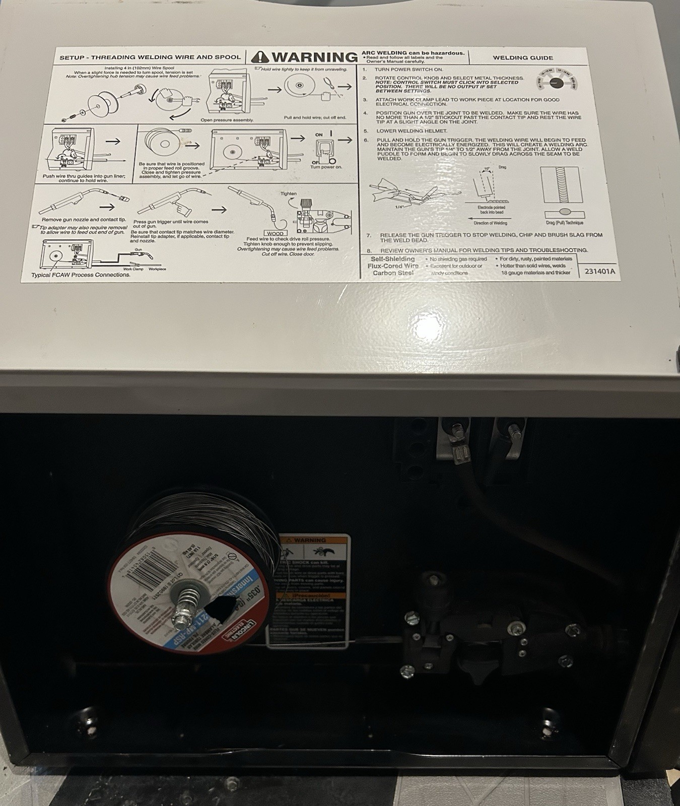 Hobart 125 EZ Flux-Cored Welder 115V 60Hz (Sku 500521) Tested Working
