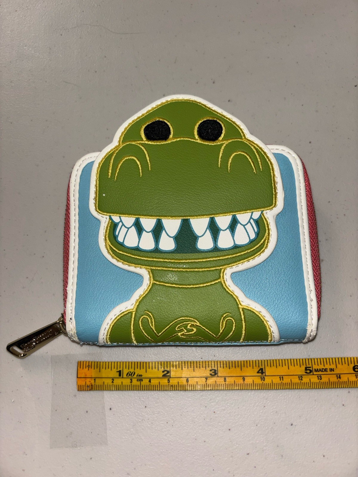 Loungefly Disney Pixar Toy Story Rex Zip Around Wallet Faux Leather